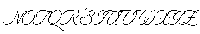 Byron LightSwash Font UPPERCASE