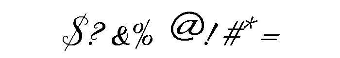 Byron Medium Font OTHER CHARS