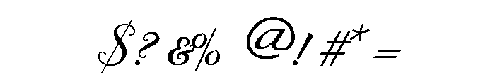 Byron MediumSwash Font OTHER CHARS
