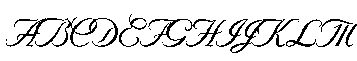 Byron MediumSwash Font UPPERCASE
