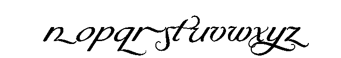 Byron MediumSwash Font LOWERCASE