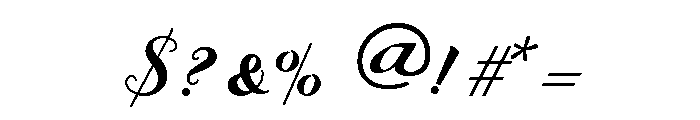 Byron Bold Font OTHER CHARS