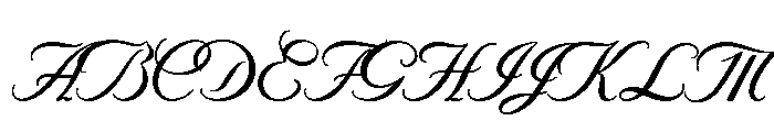 Byron Medium Swash Font UPPERCASE