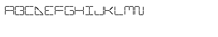 C13 LCD Font UPPERCASE