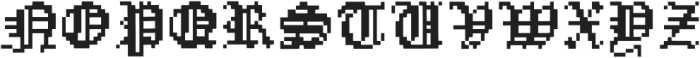 C8 Bit Blackletter Gothic Regular otf (900) Font UPPERCASE