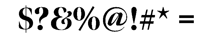 Caesura Heavy Font OTHER CHARS
