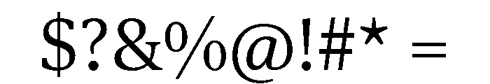 Cambria Light Font OTHER CHARS