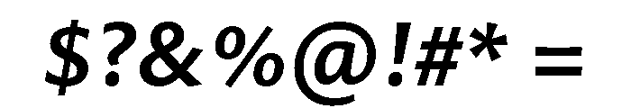 Candara Semibold Italic Font OTHER CHARS