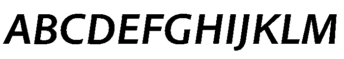 Candara Semibold Italic Font UPPERCASE