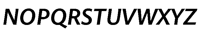 Candara Semibold Italic Font UPPERCASE