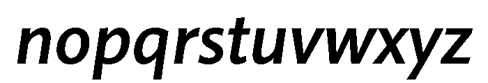 Candara Semibold Italic Font LOWERCASE