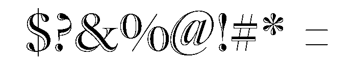 Caslonian Open Std L Bold Font OTHER CHARS
