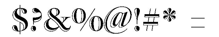 Caslonian Open Std L Heavy Font OTHER CHARS