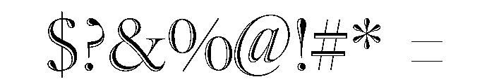 Caslonian Open Std L Light Font OTHER CHARS