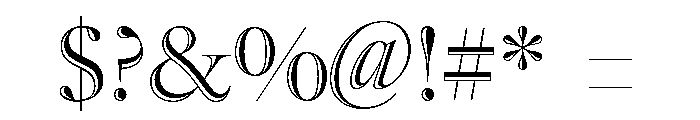 Caslonian Open Std L Regular Font OTHER CHARS