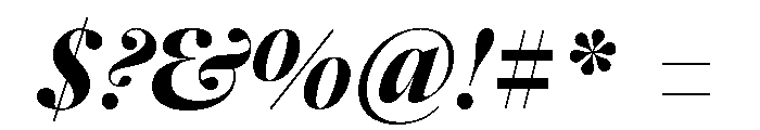Caslonian Std L Heavy Italic Font OTHER CHARS