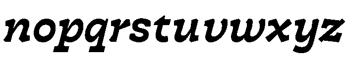 Cattivo Bold Italic Font LOWERCASE