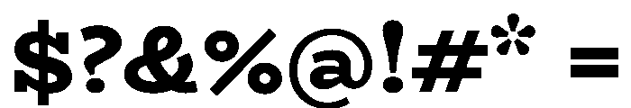 Cattivo Extra Bold Font OTHER CHARS