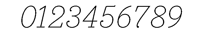 Cattivo Extra Light Italic Font OTHER CHARS