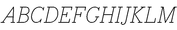Cattivo Extra Light Italic Font UPPERCASE
