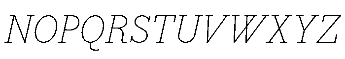 Cattivo Extra Light Italic Font UPPERCASE