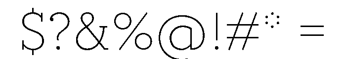 Cattivo Light Font OTHER CHARS