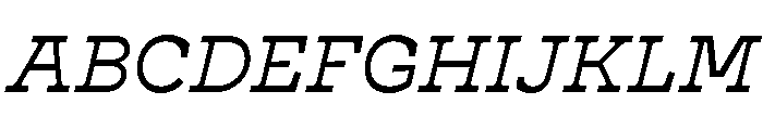 Cattivo Regular Italic Font UPPERCASE