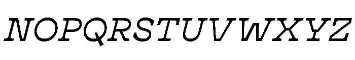 Cattivo Regular Italic Font UPPERCASE