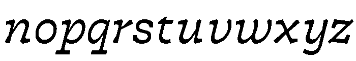 Cattivo Regular Italic Font LOWERCASE