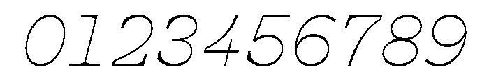 Cattivo Thin Italic Font OTHER CHARS