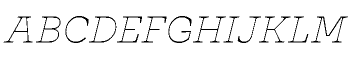 Cattivo Thin Italic Font UPPERCASE