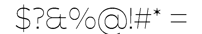 Cattivo Thin Font OTHER CHARS