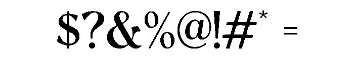 CALUNE Regular Font OTHER CHARS