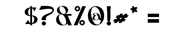 CAROEGY Font OTHER CHARS