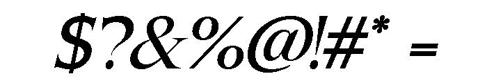 CASALE del NATURA Italic Font OTHER CHARS