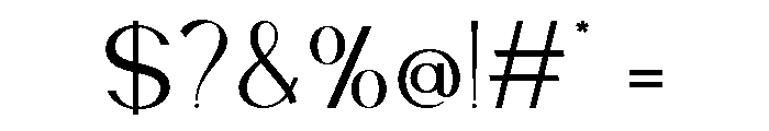 CAVELINE-Regular Font OTHER CHARS