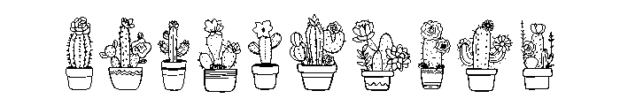 Cactus Pot Font OTHER CHARS