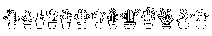 Cactus Pot Font UPPERCASE
