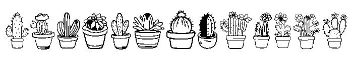 Cactus Pot Font LOWERCASE