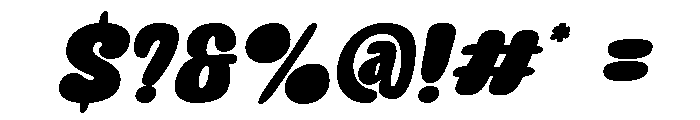 Cadel Italic Font OTHER CHARS