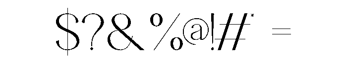 Cadera Font OTHER CHARS