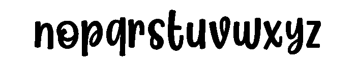 Cafe Wiggle Regular Font LOWERCASE