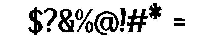 Caga Font OTHER CHARS