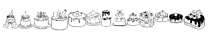 Cake Doodle Font UPPERCASE