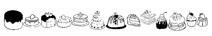 Cake Doodle Font UPPERCASE