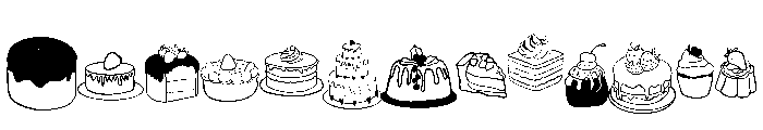 Cake Doodle Font LOWERCASE