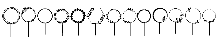 Cake Topper Bloom Font UPPERCASE