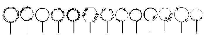 Cake Topper Bloom Font LOWERCASE