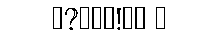 Cal Regular Font OTHER CHARS