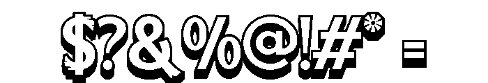 Calathea 3D Extrude Font OTHER CHARS